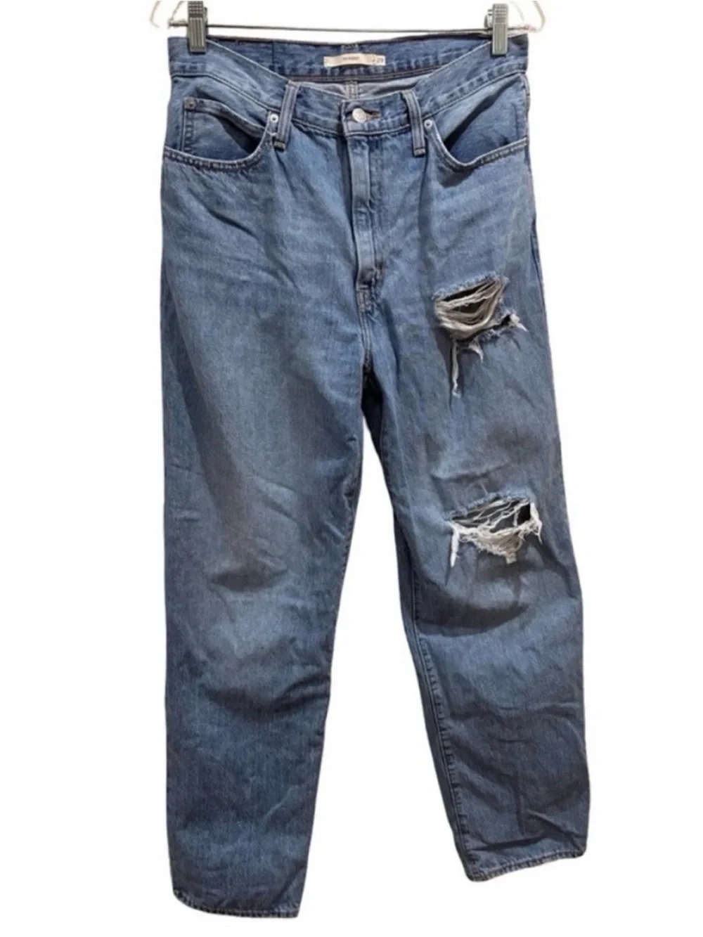 Levi's '94 Baggy Straight Leg Jeans size 29 Mid Distressed Deconstructed